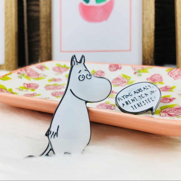‼️5 for $25‼️Cute Moomin Hippo in Norway Pin - Picture 2 of 6